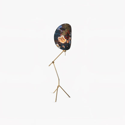 Floral Nocturne Floor Lamp – LED Brass Indoor Light