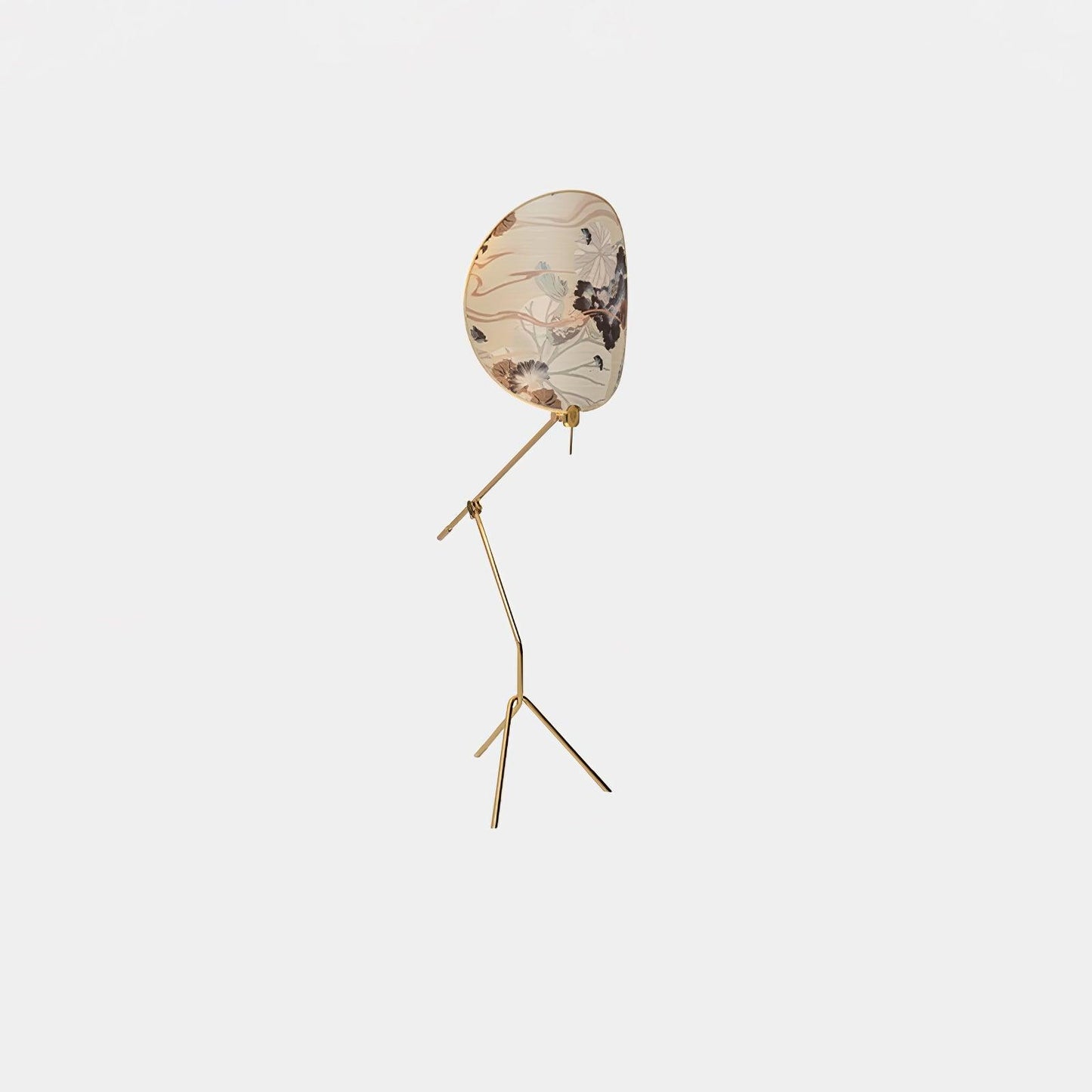 Floral Nocturne Floor Lamp – LED Brass Indoor Light
