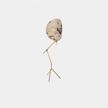 Floral Nocturne Floor Lamp – LED Brass Indoor Light