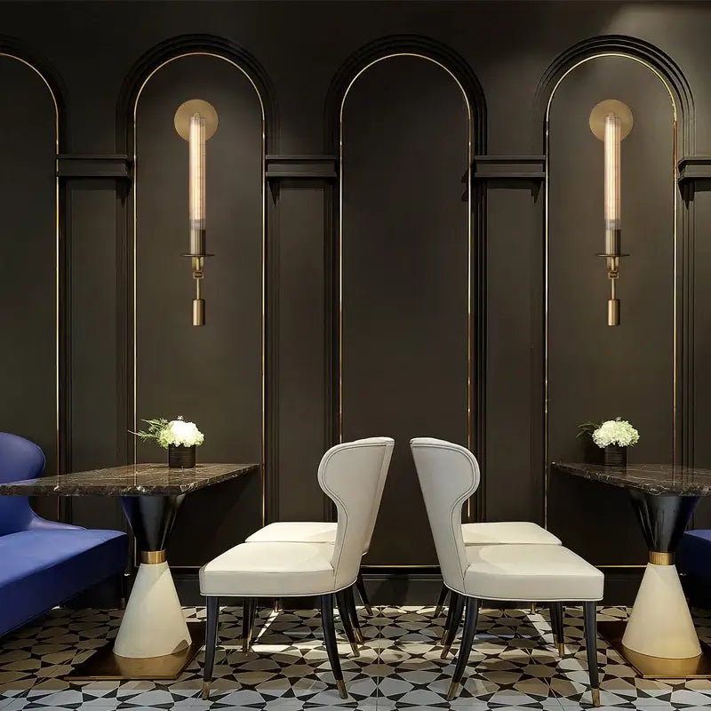 French Classicism Plug-in Wall Lamp with LED Edison Bulbs