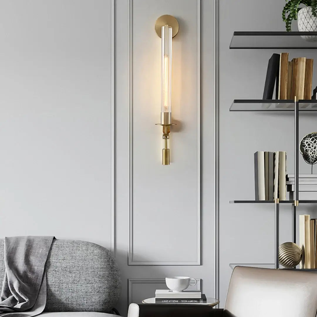 French Classicism Wall Lamp - Brass Indoor LED Light Fixture