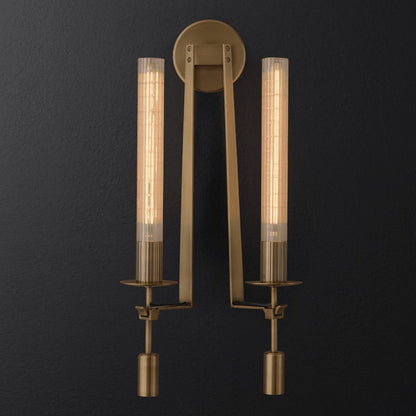 French Classicism Wall Lamp - Brass Indoor LED Light Fixture
