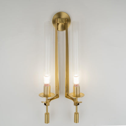 French Classicism Plug-in Wall Lamp with LED Edison Bulbs