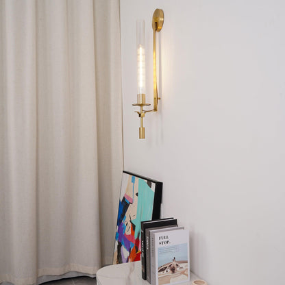 French Classicism Wall Lamp - Brass Indoor LED Light Fixture