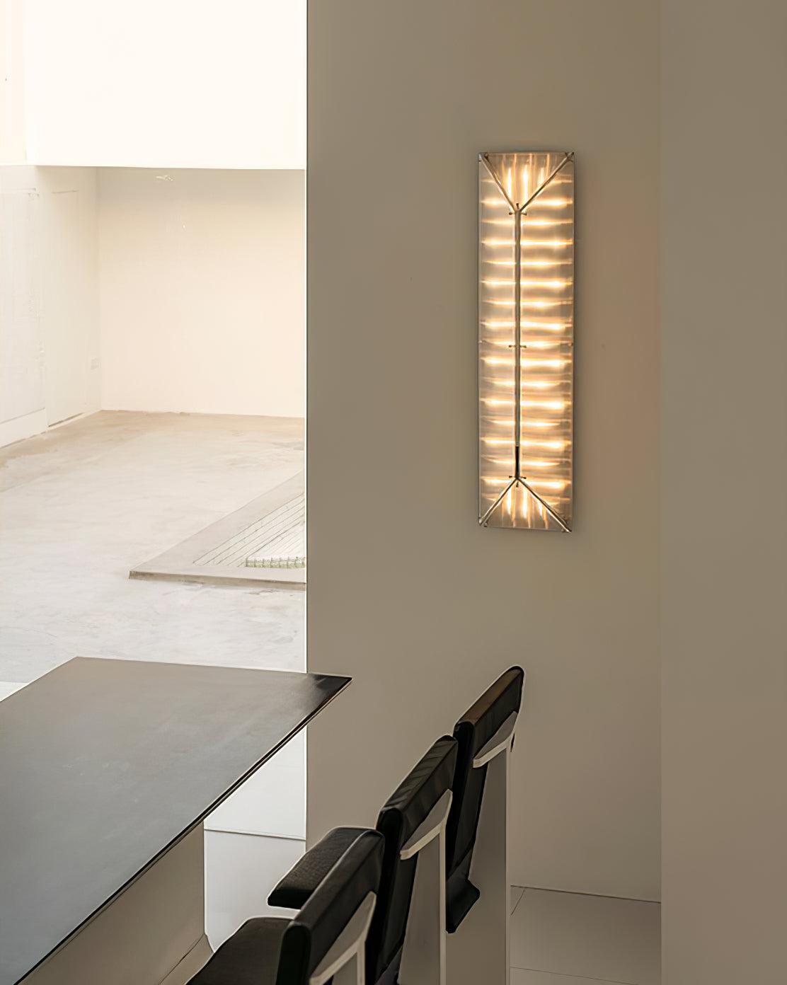 Fragment Wall Lamp with Patterned Glass, LED Lighting