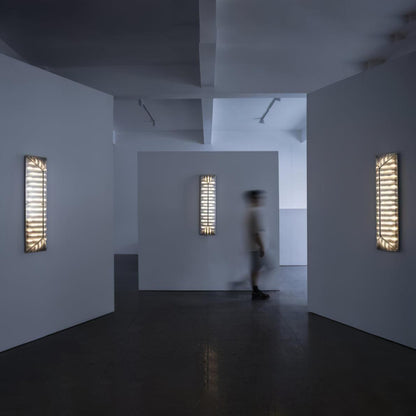 Fragment Wall Lamp with Patterned Glass, LED Lighting