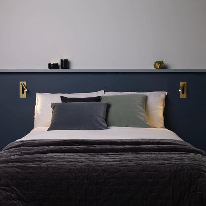 Folded Back Bedside Wall Lamp with LED Light and Switch