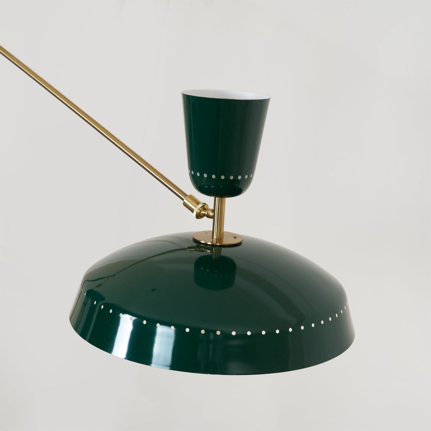G1 Floor Lamp with Brass Shade and LED Light Source