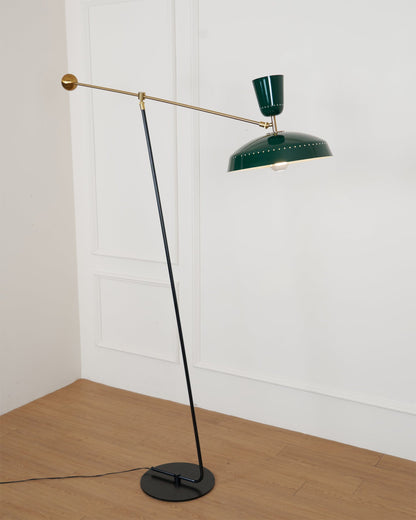 G1 Floor Lamp with Brass Shade and LED Light Source