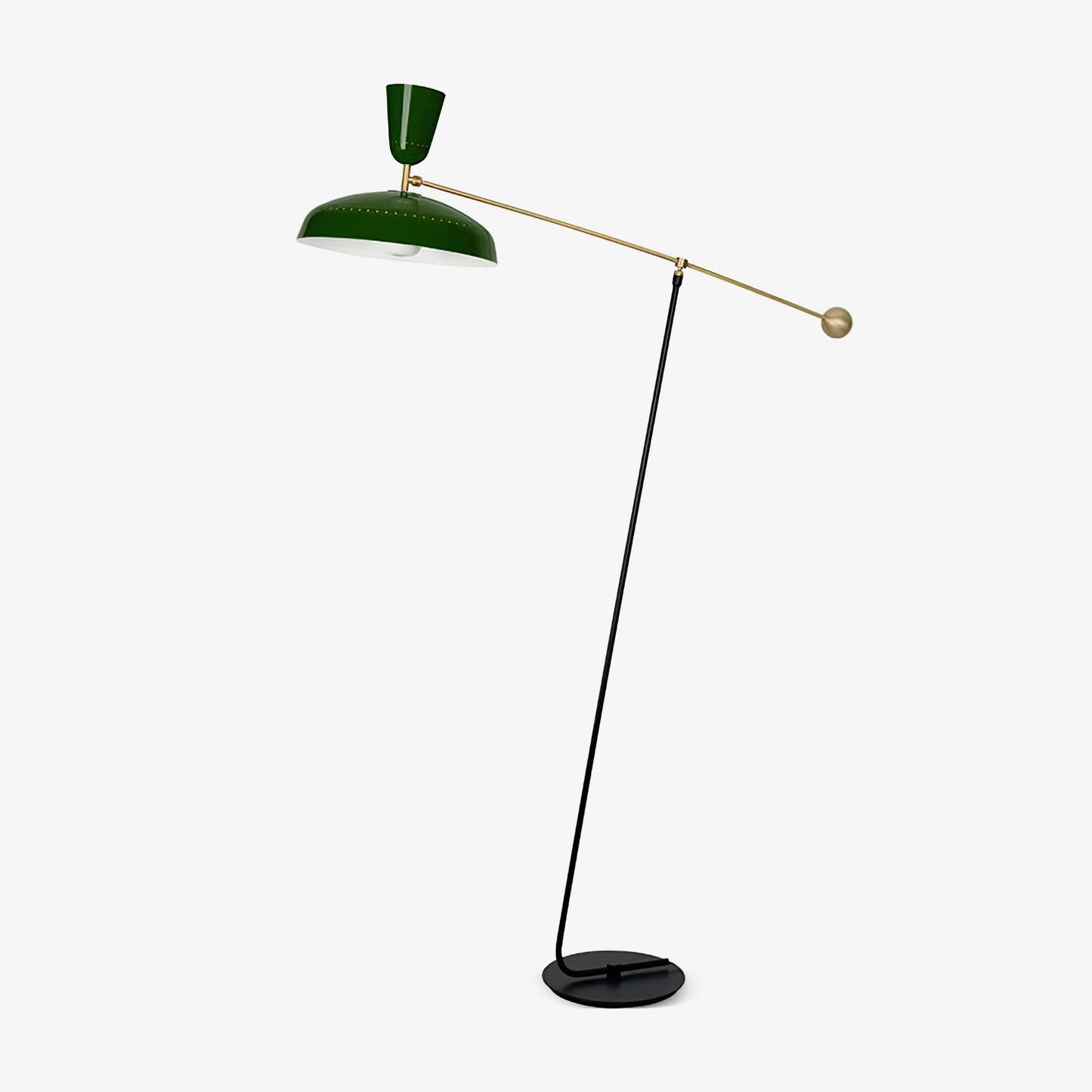 G1 Floor Lamp with Brass Shade and LED Light Source
