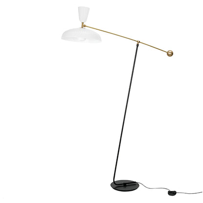 G1 Floor Lamp with Brass Shade and LED Light Source