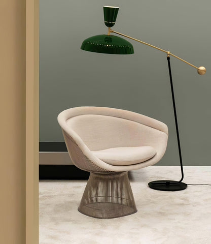 G1 Floor Lamp with Brass Shade and LED Light Source