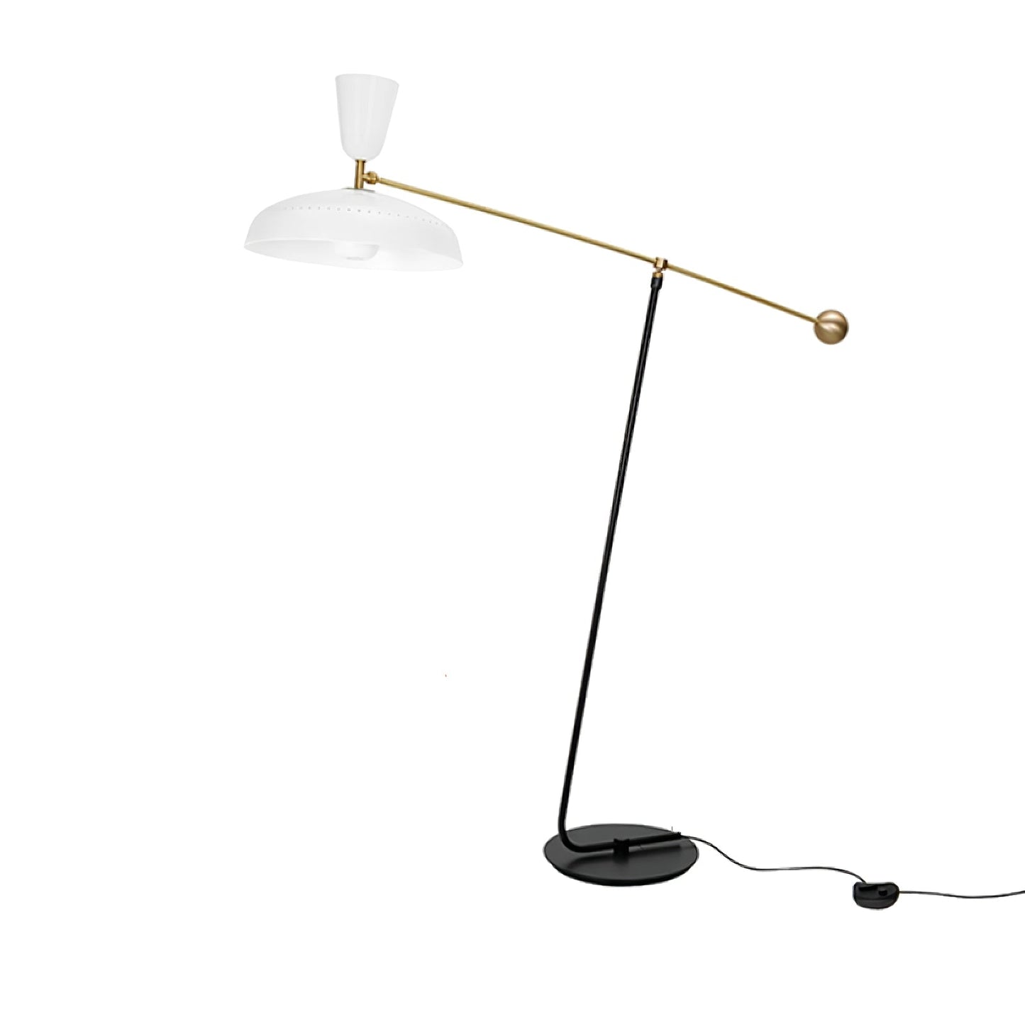 G1 Floor Lamp with Brass Shade and LED Light Source
