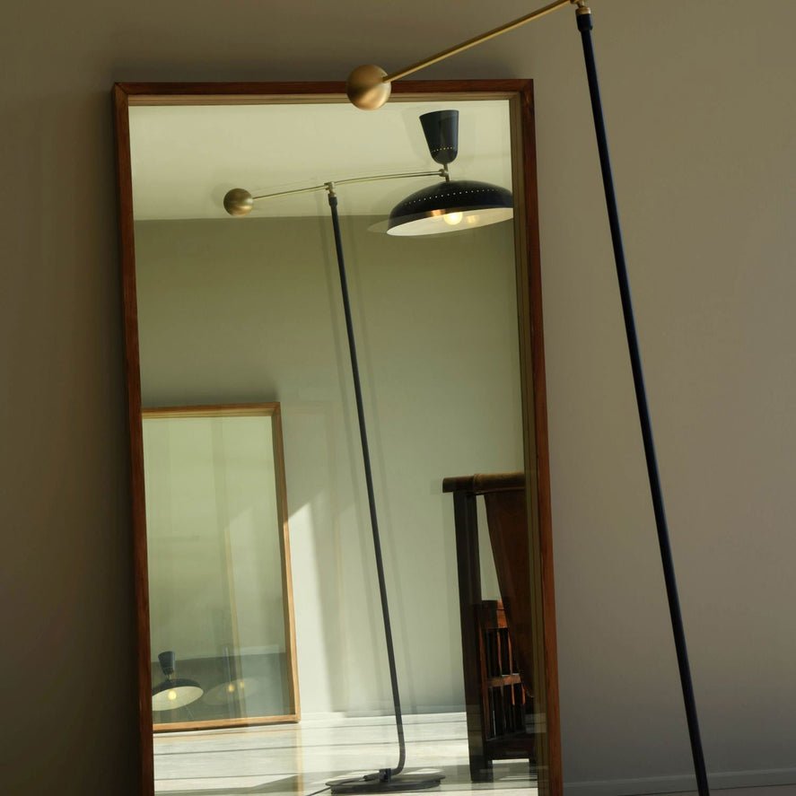 G1 Floor Lamp with Brass Shade and LED Light Source