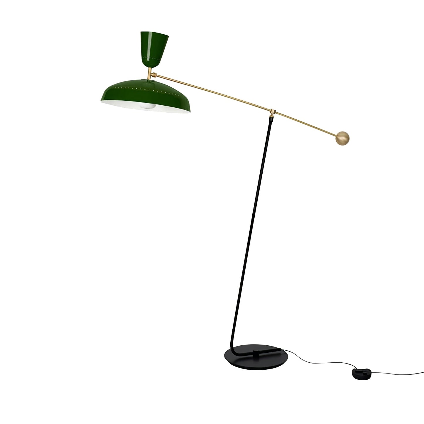 G1 Floor Lamp with Brass Shade and LED Light Source