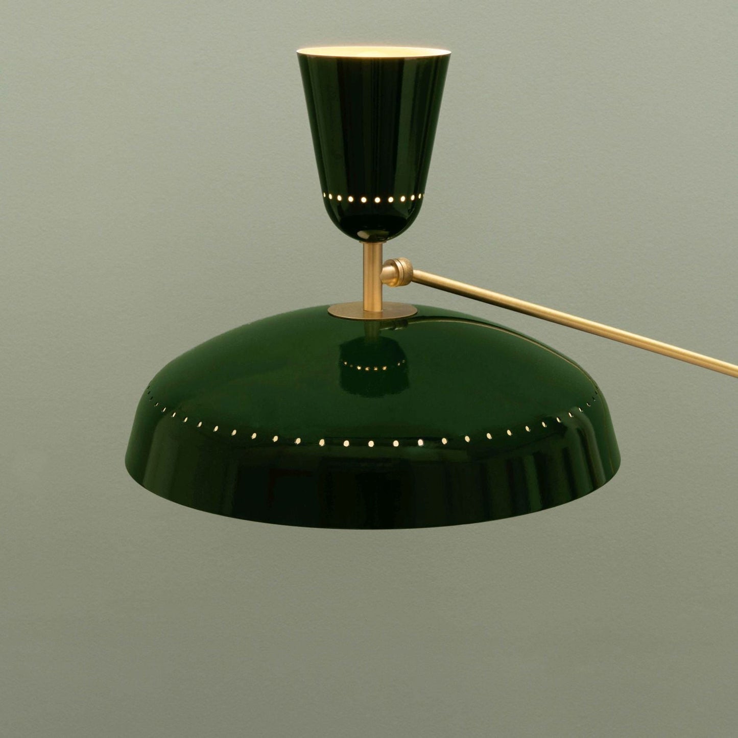 G1 Floor Lamp with Brass Shade and LED Light Source