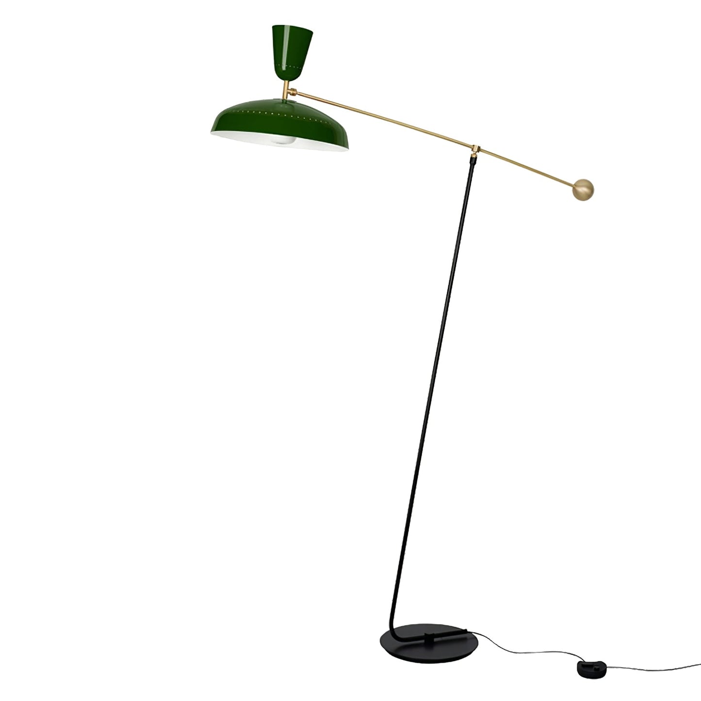 G1 Floor Lamp with Brass Shade and LED Light Source