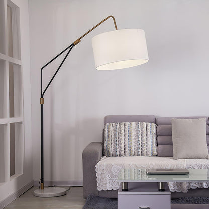 Gabby Fulton Floor Lamp with White Marble Base and LED