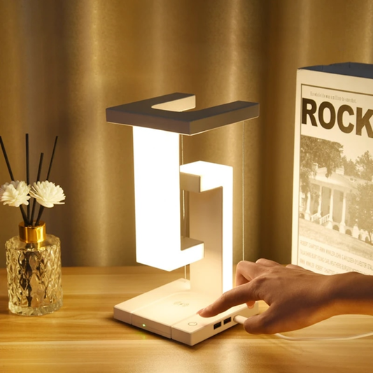 Levitating LED Table Lamp - Anti-Gravity Design with Wireless Charging