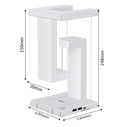 Levitating LED Table Lamp - Anti-Gravity Design with Wireless Charging