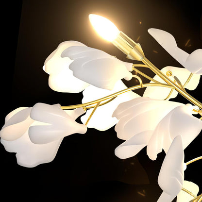 Gingko Flowers Plug-in Wall Lamp LED Gold & White Sconce