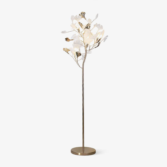 Gingko Leaf Floor Lamp - LED Ceramic Design, Indoor Use