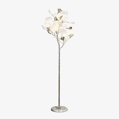 Gingko Leaf Floor Lamp - LED Ceramic Design, Indoor Use
