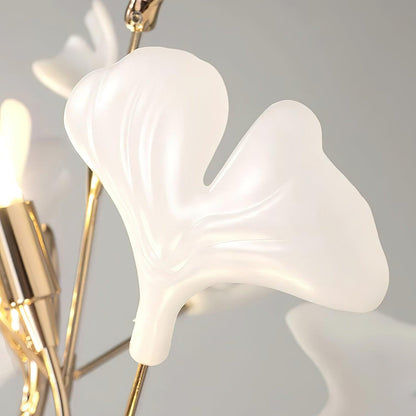Gingko Leaf Floor Lamp - LED Ceramic Design, Indoor Use