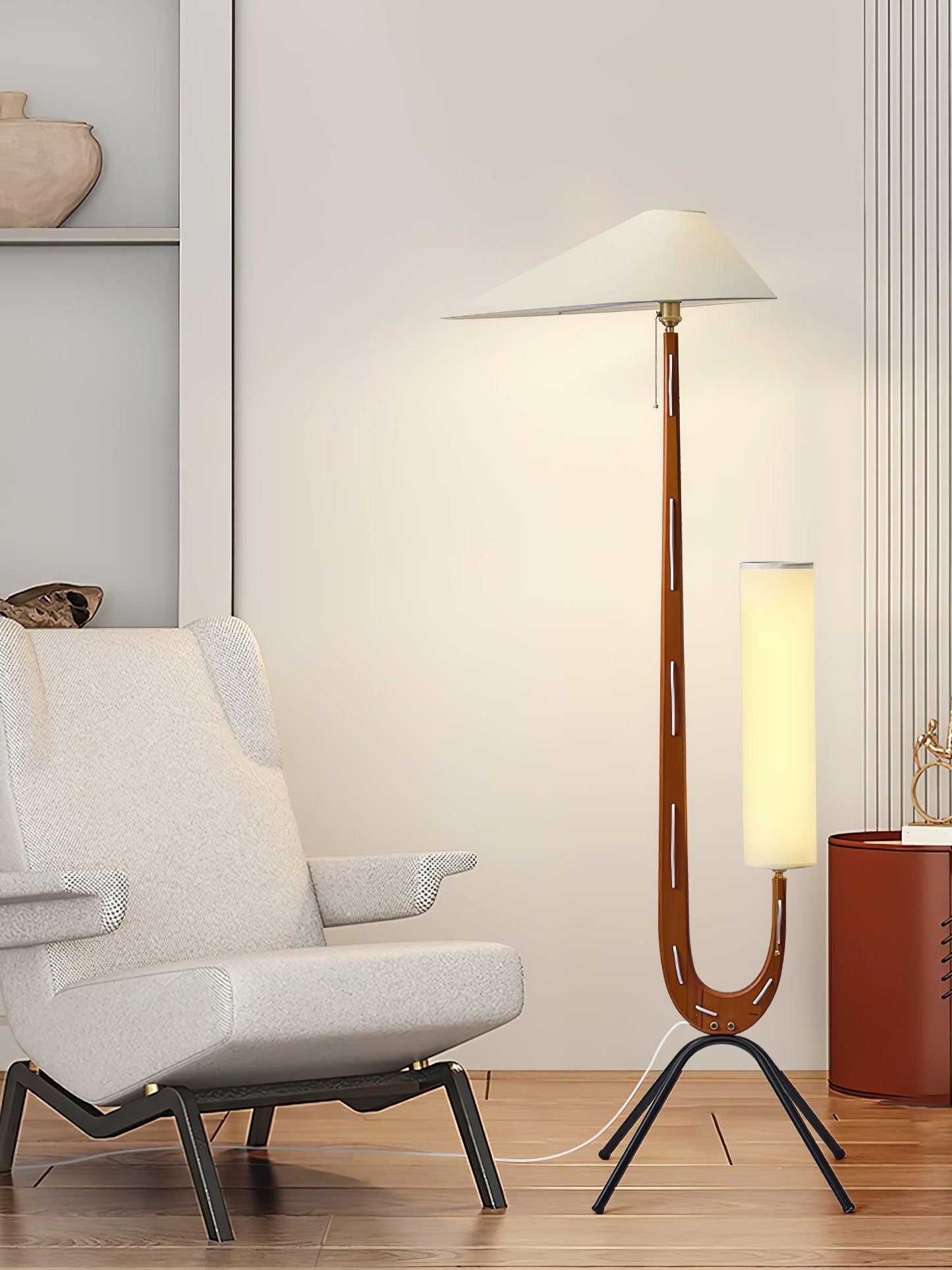 Giraffe Floor Lamp with LED Light - Mid Century Design