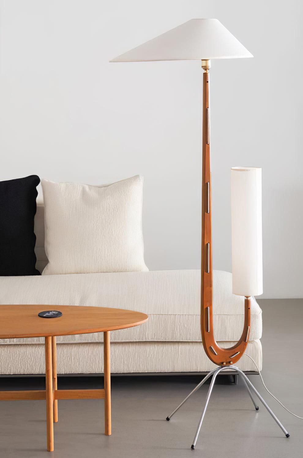 Giraffe Floor Lamp with LED Light - Mid Century Design