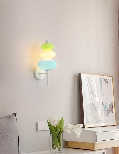 Glass Candy String Wall Lamp - LED Indoor Lighting Set of 2
