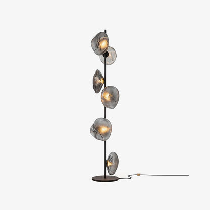 Glass Mesh Petals Floor Lamp with LED Shades - Stylish Design
