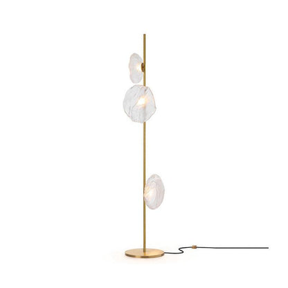 Glass Mesh Petals Floor Lamp with LED Shades - Stylish Design