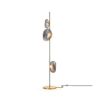 Glass Mesh Petals Floor Lamp with LED Shades - Stylish Design