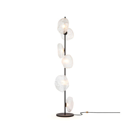 Glass Mesh Petals Floor Lamp with LED Shades - Stylish Design