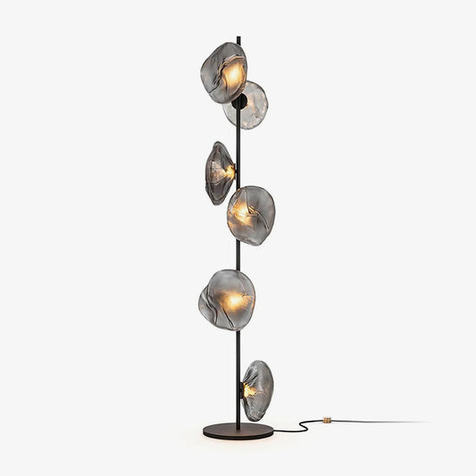 Glass Mesh Petals Floor Lamp with LED Shades - Stylish Design