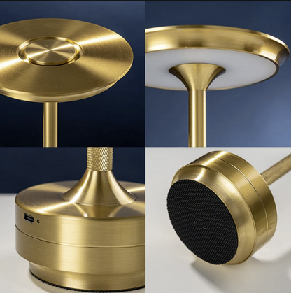 Elegant and Refined Table Lamp with LED Gold Finish