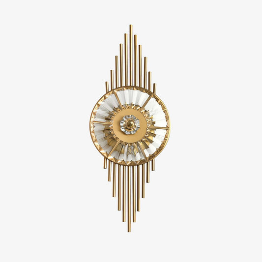 Crystal Gear Gold Wall Light Fixture - LED, Indoor Decor