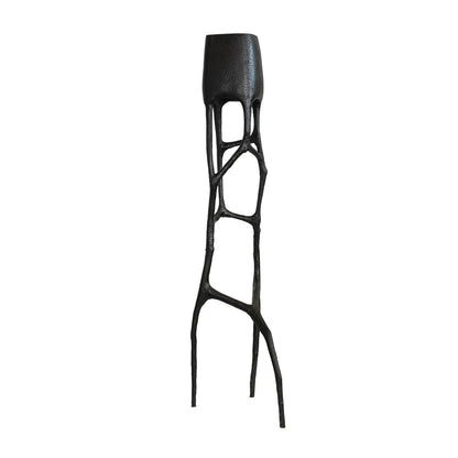 Gothic Sculpture Floor Lamp with LED Light - Black Design