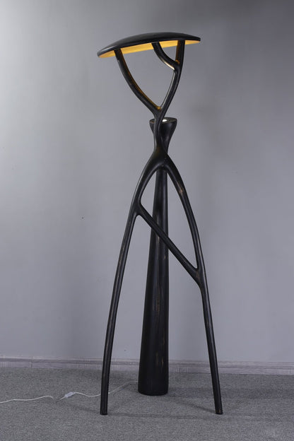 Gothic Tree Sculpture Floor Lamp with Integrated LED Lighting