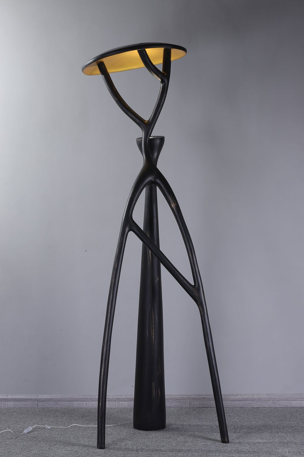 Gothic Tree Sculpture Floor Lamp with Integrated LED Lighting