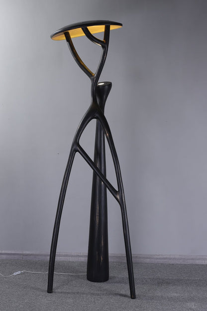 Gothic Tree Sculpture Floor Lamp with Integrated LED Lighting