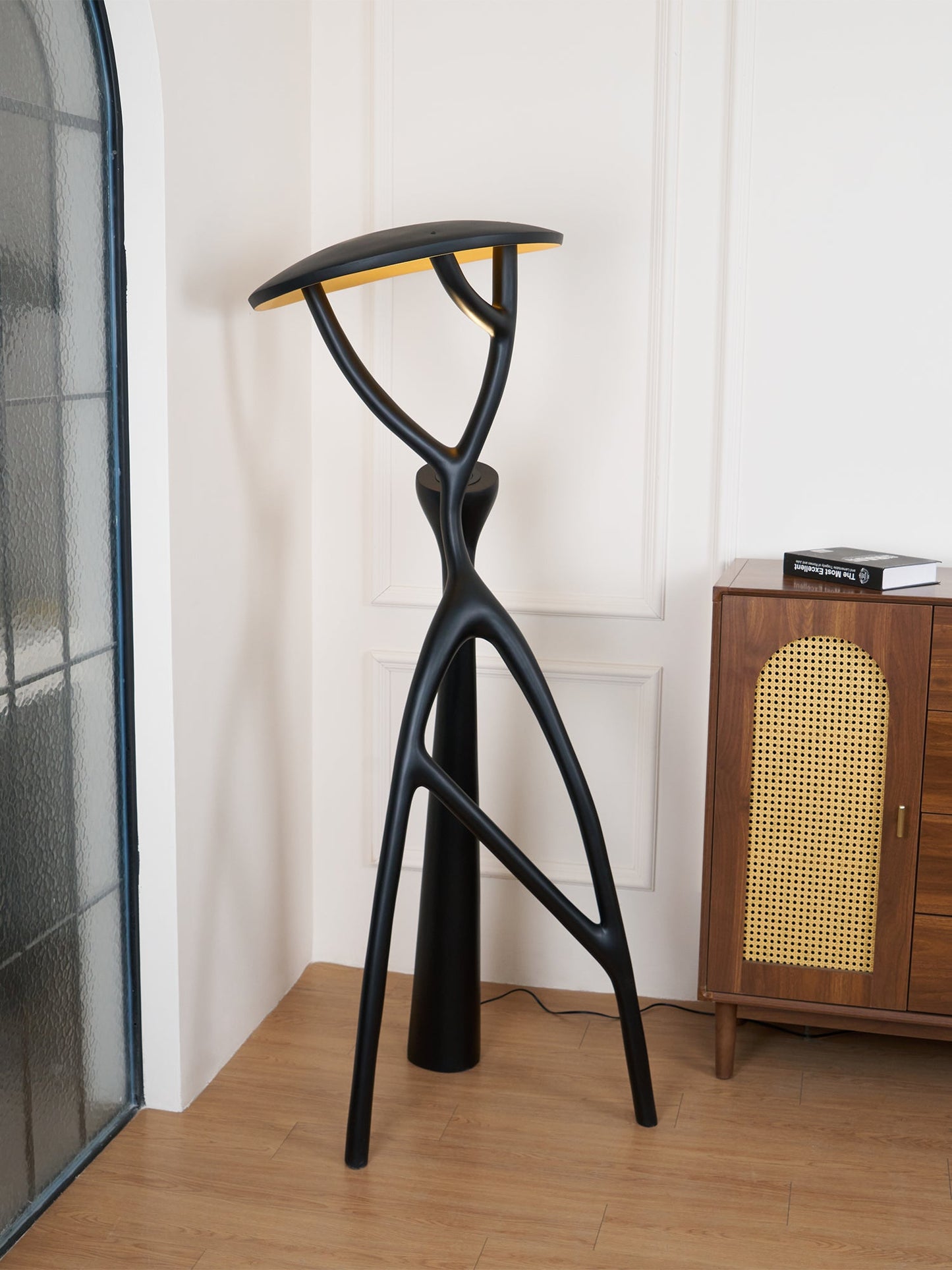 Gothic Tree Sculpture Floor Lamp with Integrated LED Lighting