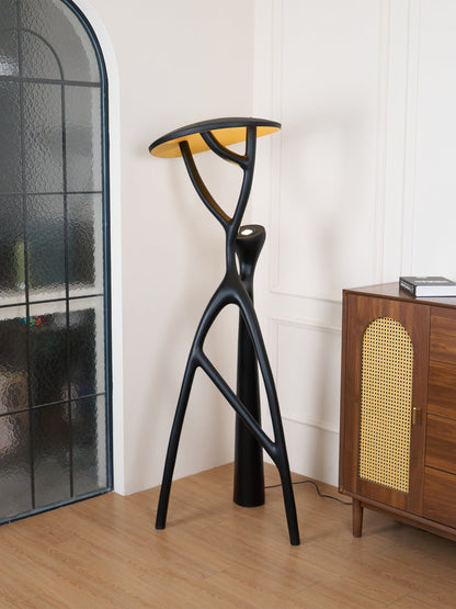 Gothic Tree Sculpture Floor Lamp with Integrated LED Lighting