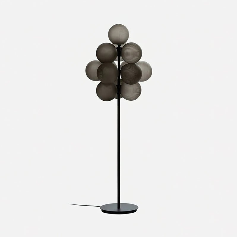 Grape Floor Lamp - Black Metal and Glass Indoor Lighting
