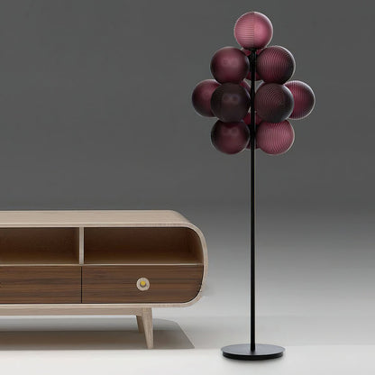 Grape Floor Lamp - Black Metal and Glass Indoor Lighting