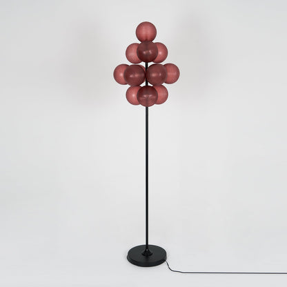 Grape Floor Lamp - Black Metal and Glass Indoor Lighting
