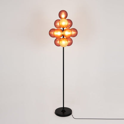 Grape Floor Lamp - Black Metal and Glass Indoor Lighting