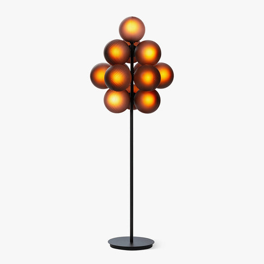 Grape Floor Lamp - Black Metal and Glass Indoor Lighting