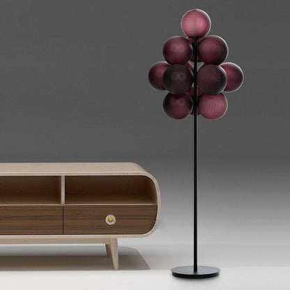 Grape Floor Lamp - Black Metal and Glass Indoor Lighting